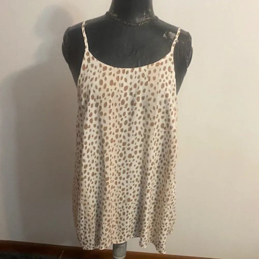 Andree by Unit Ivy/Beige animal print tank, size 3X